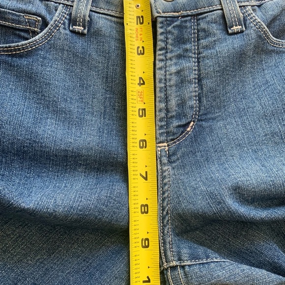 NYDJ Blue Denim Straight Leg Jeans Womens Casual Mid-Rise Medium Wash Size 4 - Picture 7 of 12